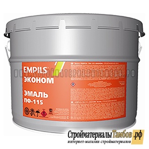 Краска эмаль EMPILS ПФ-115 "ЭКОНОМ" желтая 20 кг