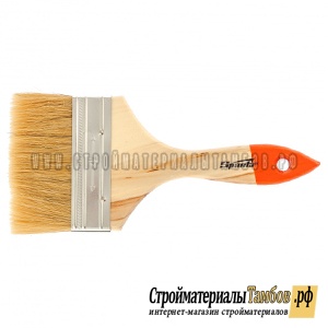 Кисть плоская Slimline 4"(100мм) натуральная щетина, деревянная ручка//SPARTA (824455)